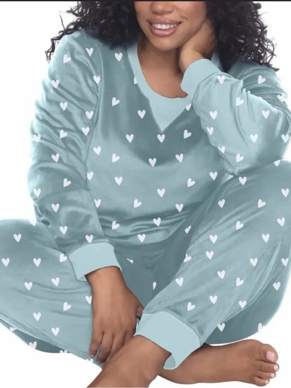 NWOT Honeydew Intimates Super Soft Fleece Heart Pajama Lounge Set Size S